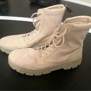 Dr. Martens Light Beige Lace-Up Boots